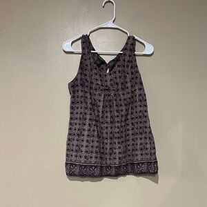 Eddie Bauer Women's Purple Green Paisley Tank Size M 100% Cotton
